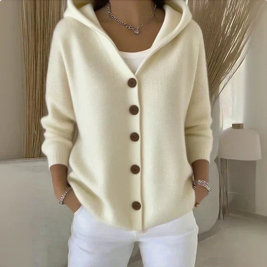 Smaragda | Lichtgewicht gebreide cardigan met capuchon