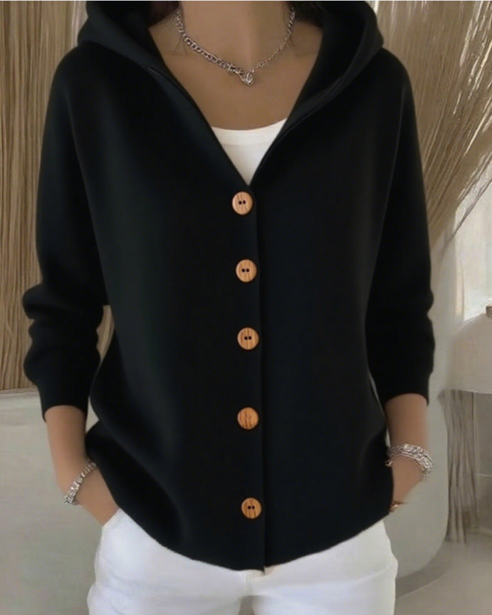 Smaragda | Lichtgewicht gebreide cardigan met capuchon