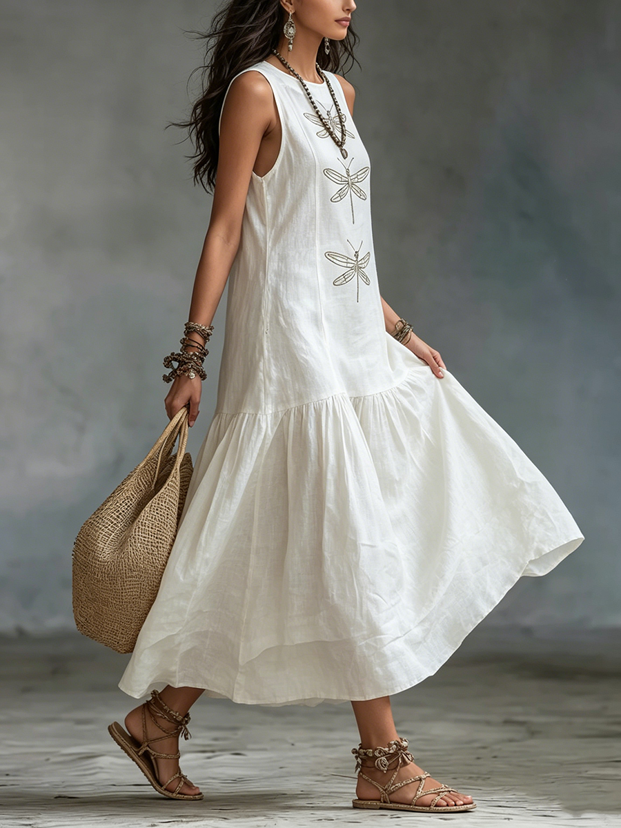 Everdien | Mouwloze Maxi Jurk
