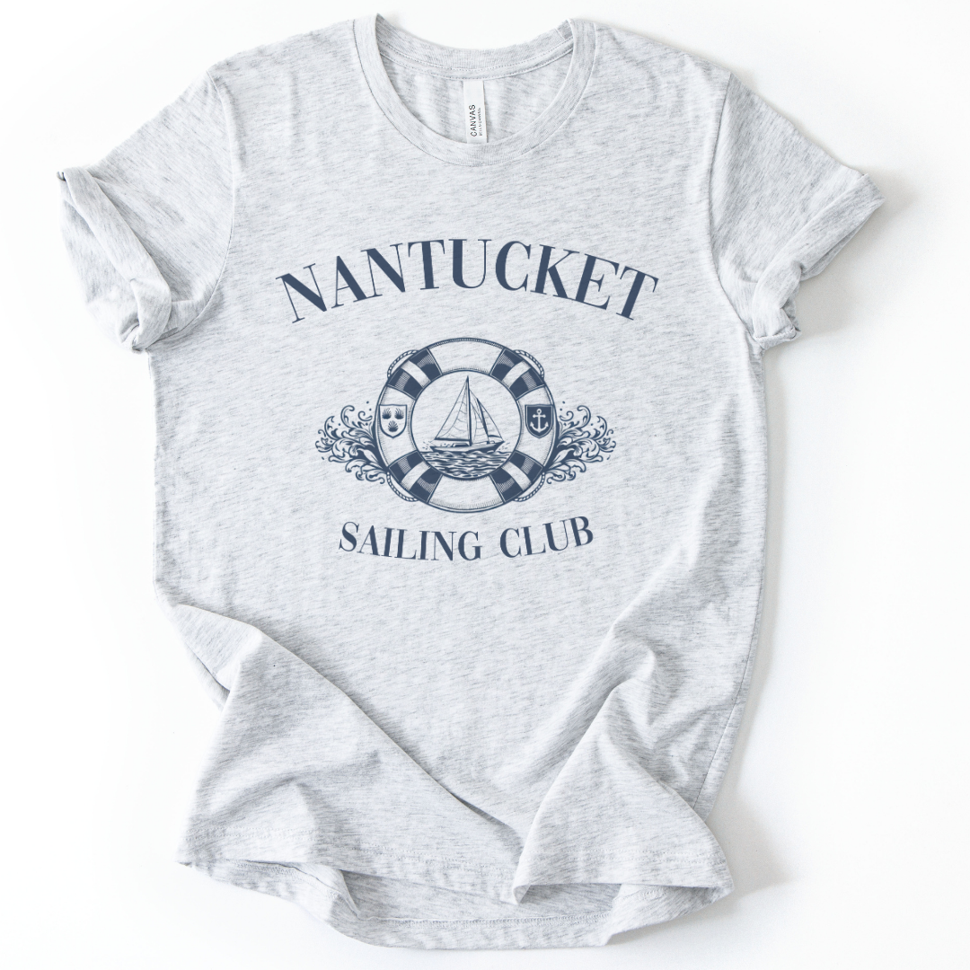 Nantucket Zeilclub - Bella Canvas Super Zachte Standaard Pasvorm T-Shirt