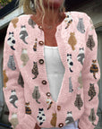Charlotte™ | Gezellige Kattenprint Cardigan