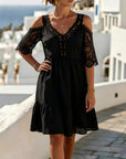 Lisette | Off-Shoulder Kanten Jurkje