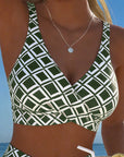 Twee-delig Bikini Met Bh-Snit En Diamantpatroon