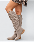 Berta | Comfortabele suède laarzen met westerndetails