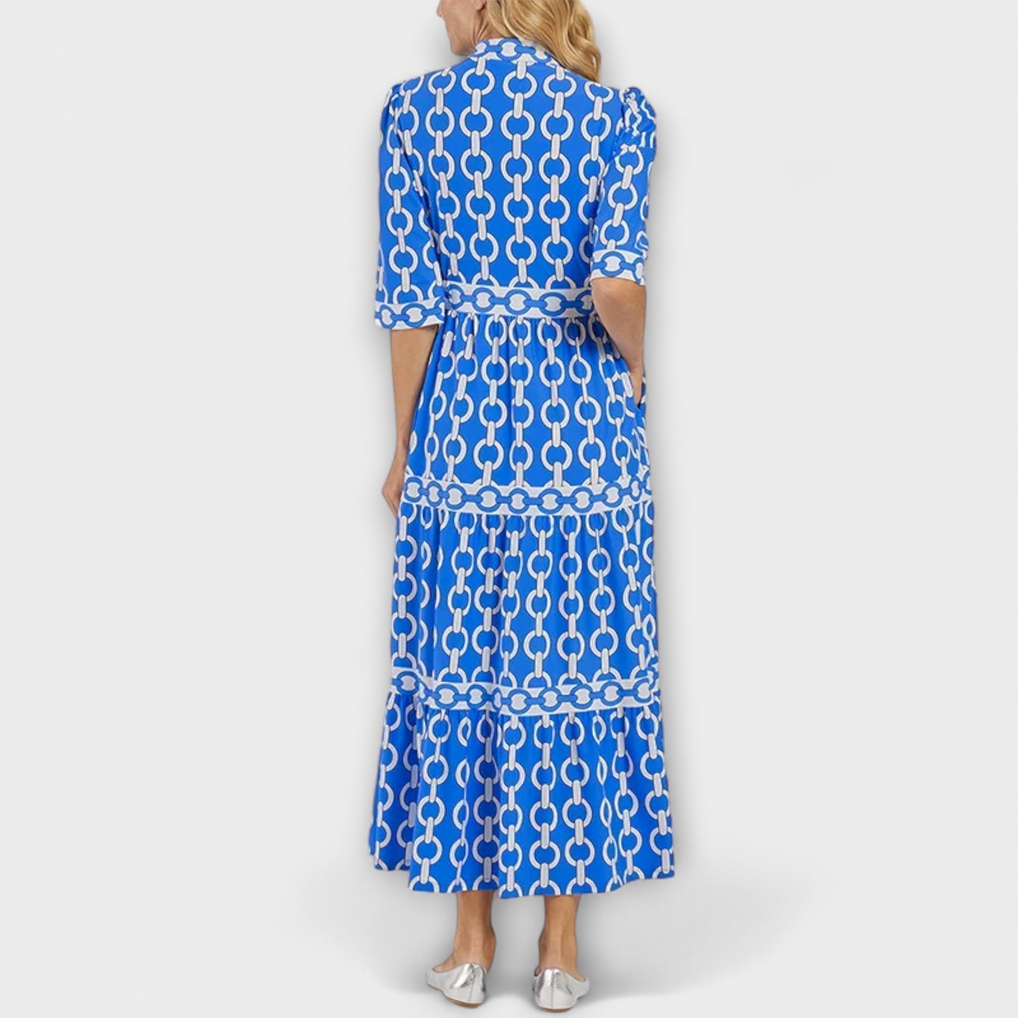JULIANA | MIDI-JURK MET KETTINGPATROON