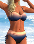 Bikini Kleurverloop Patroon Met Koord
