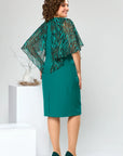 Jolanda - Chique knielange Chiffon Jurk