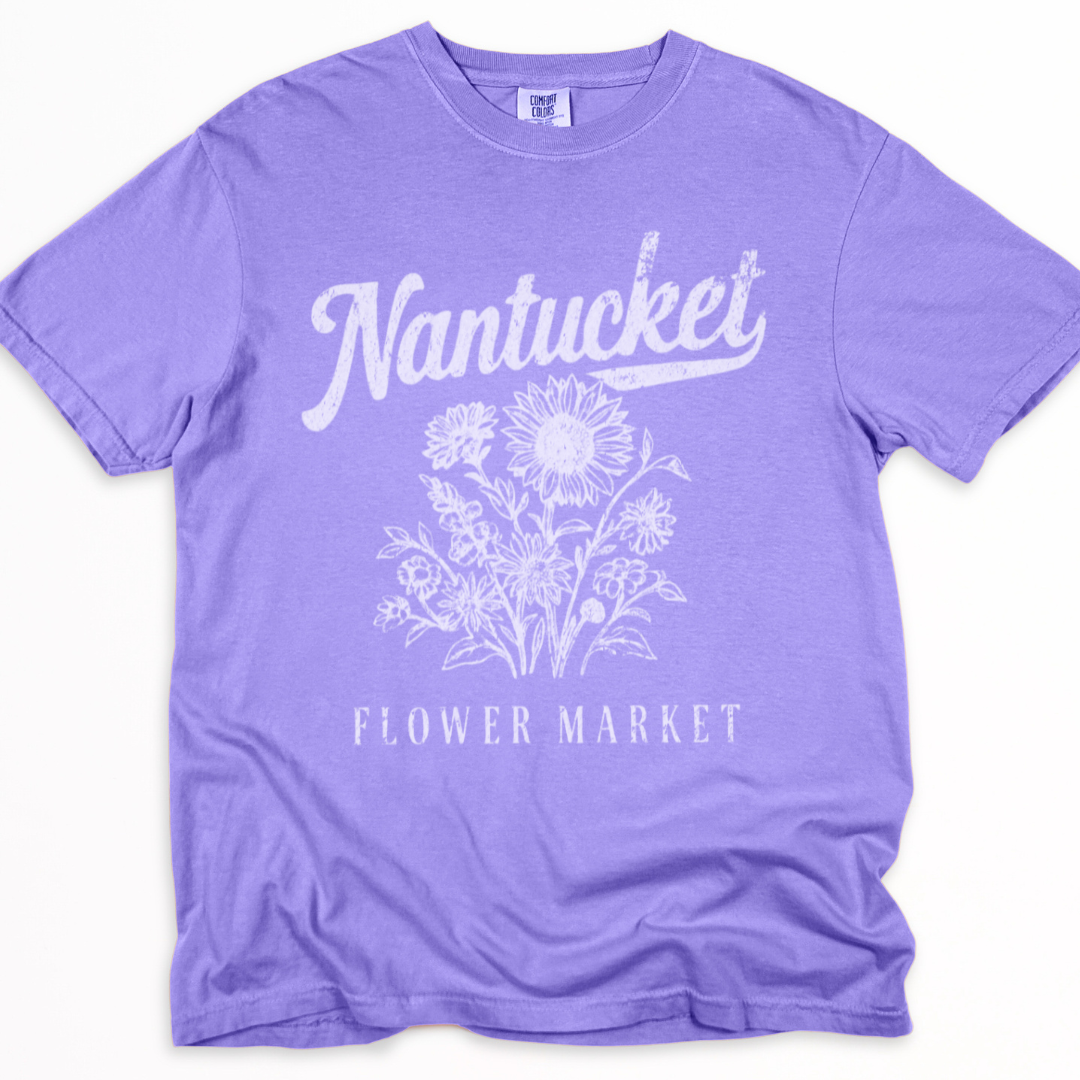 Nantucket Flower Market - Comfort Colors Relaxed Fit Premium T-shirt