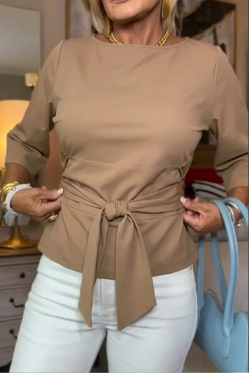 Nathalie - Stijlvolle Strik Taille Top (1+1 Gratis)