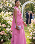 Sofieke - 3D Bloemen Maxi Jurk