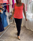 Lies | Geplooide echte relaxte mouwloze top
