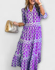 JULIANA | MIDI-JURK MET KETTINGPATROON
