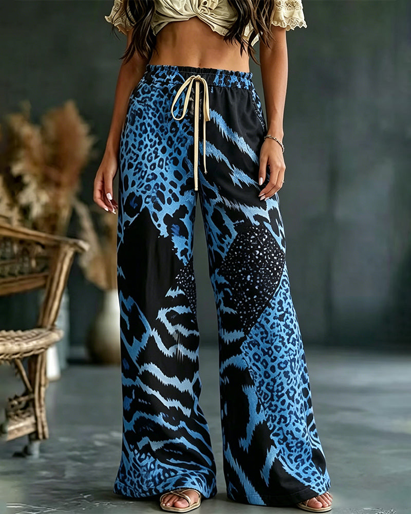 Christa | Comfortabele broek met luipaard print