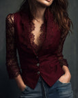Teresa | Blazer met Semi-doorzichtige Mouwen