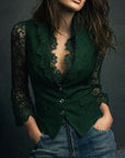 Teresa | Blazer met Semi-doorzichtige Mouwen