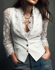 Teresa | Blazer met Semi-doorzichtige Mouwen