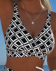 Twee-delig Bikini Met Bh-Snit En Diamantpatroon