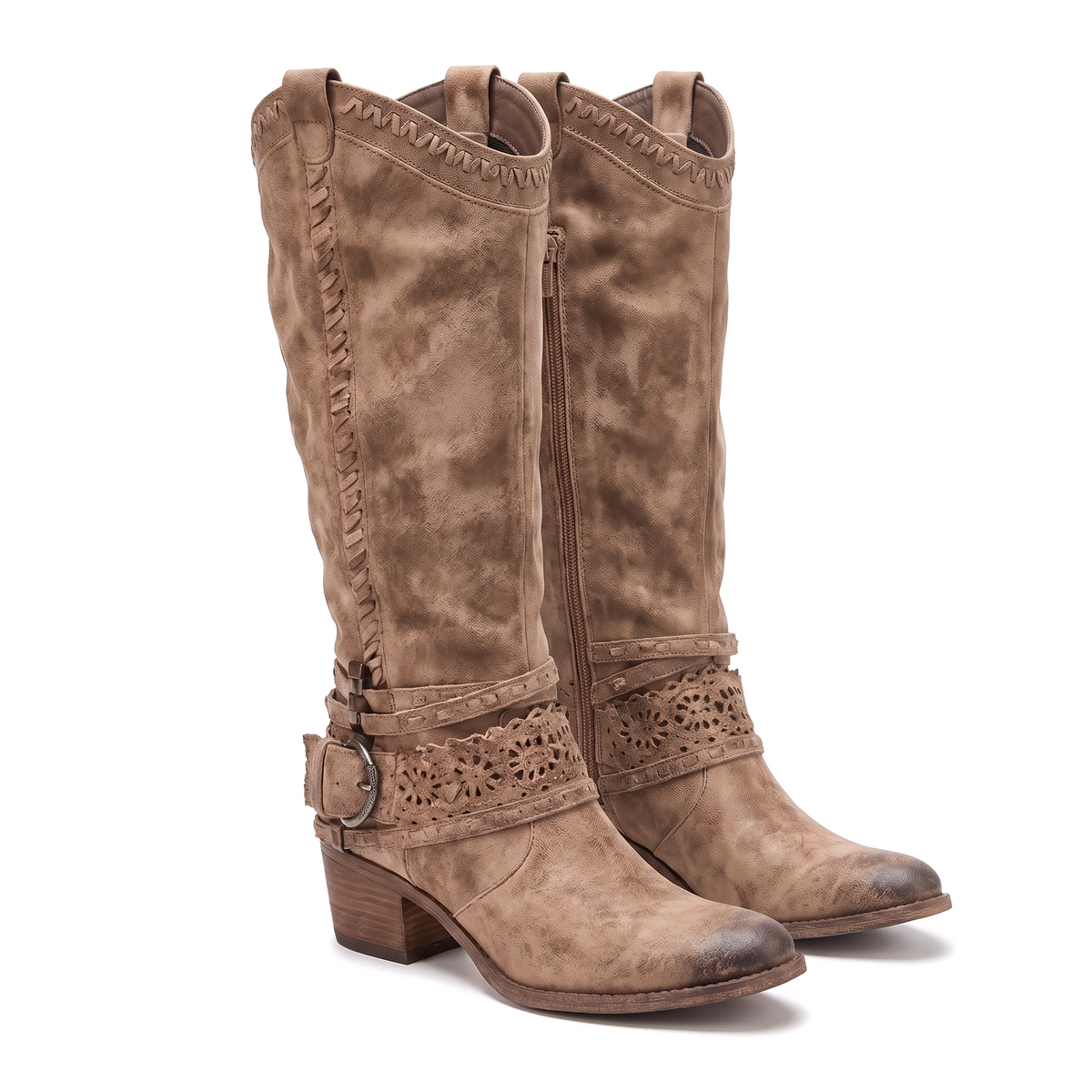 Laurette | Westernlaarzen met gespen