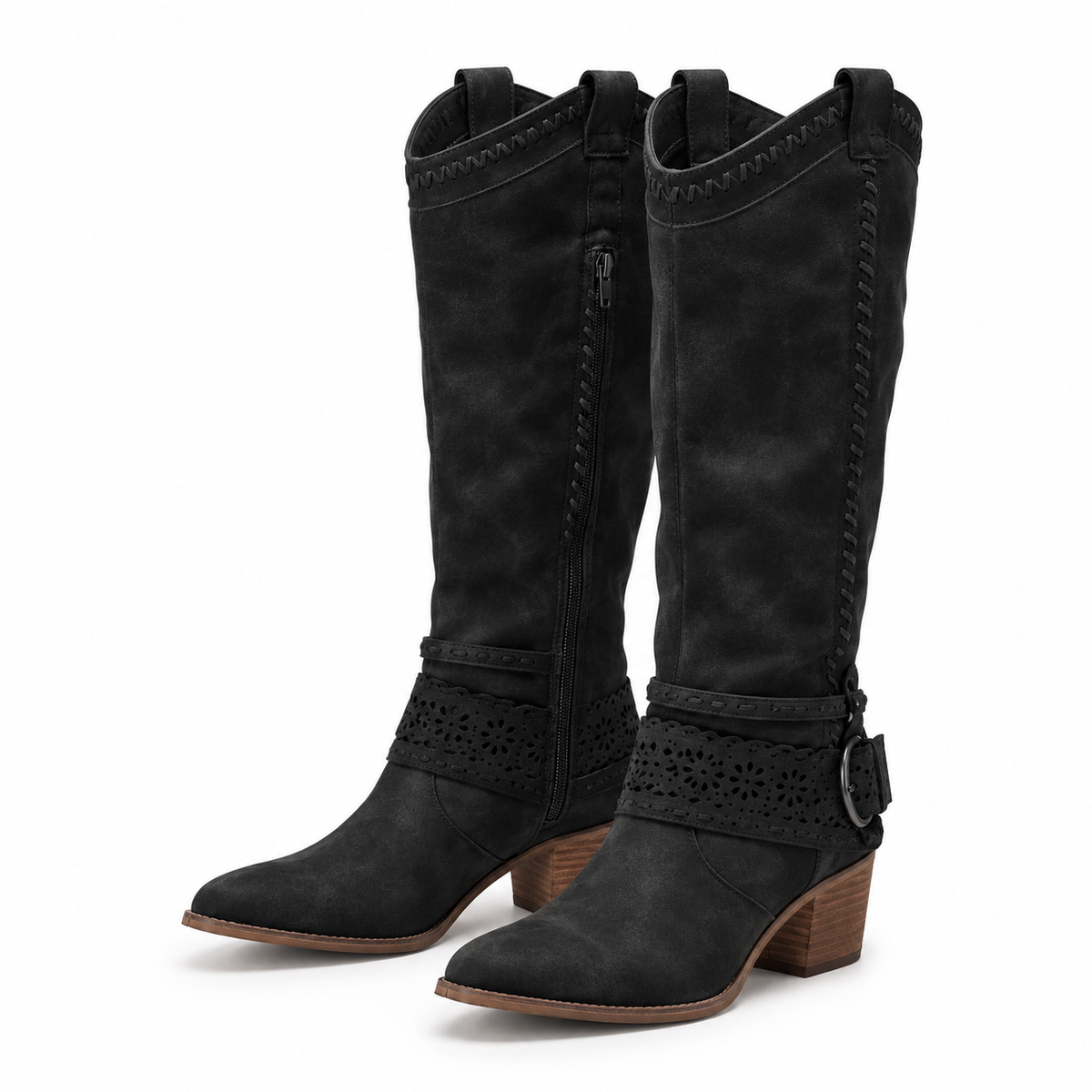 Laurette | Westernlaarzen met gespen