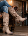 Laurette | Westernlaarzen met gespen