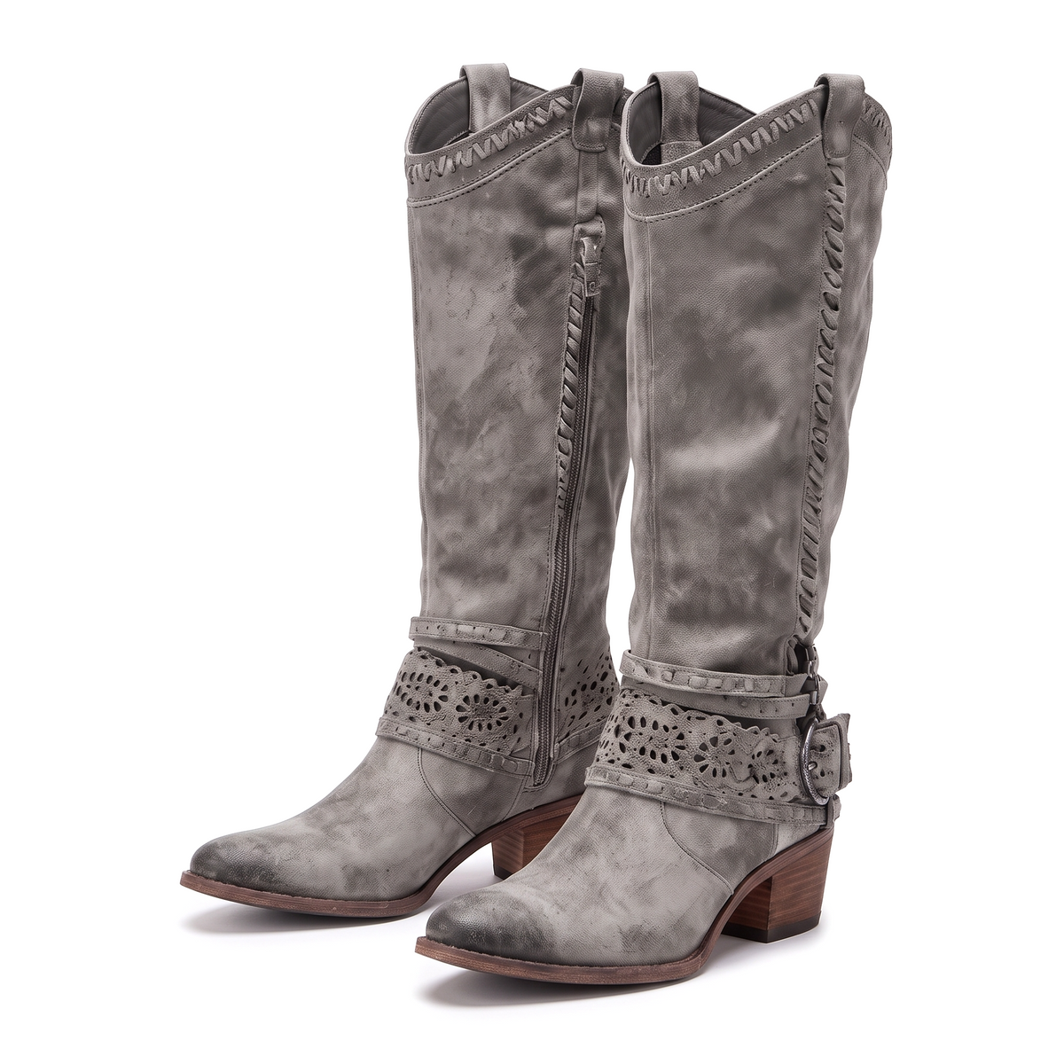 Laurette | Westernlaarzen met gespen
