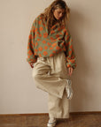 Marcia | Fleece Trui met Revers en Ritssluiting