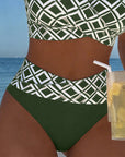 Twee-delig Bikini Met Bh-Snit En Diamantpatroon