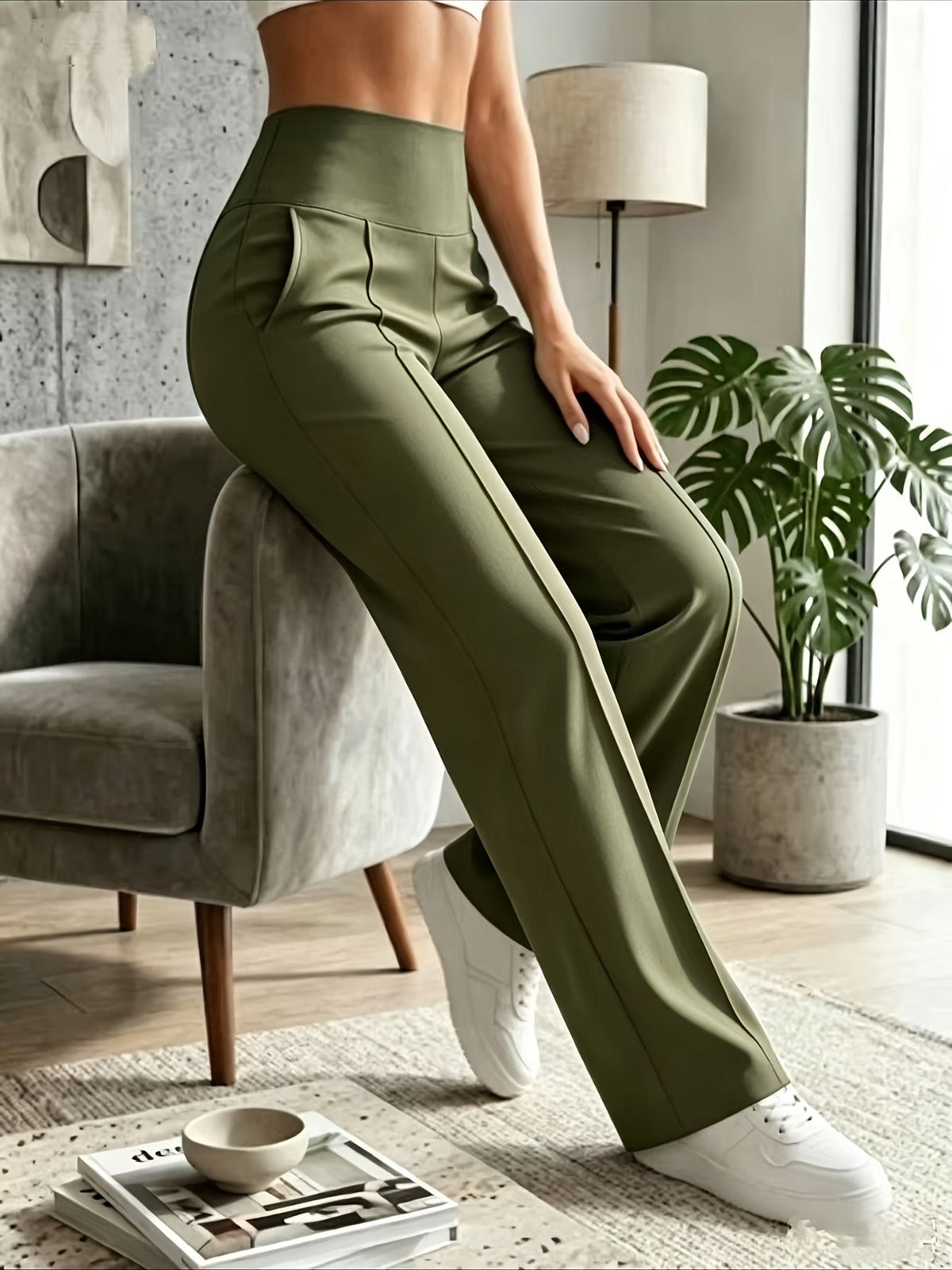 Fee | Comfortabele Wide-Leg Broek met Hoge Taille