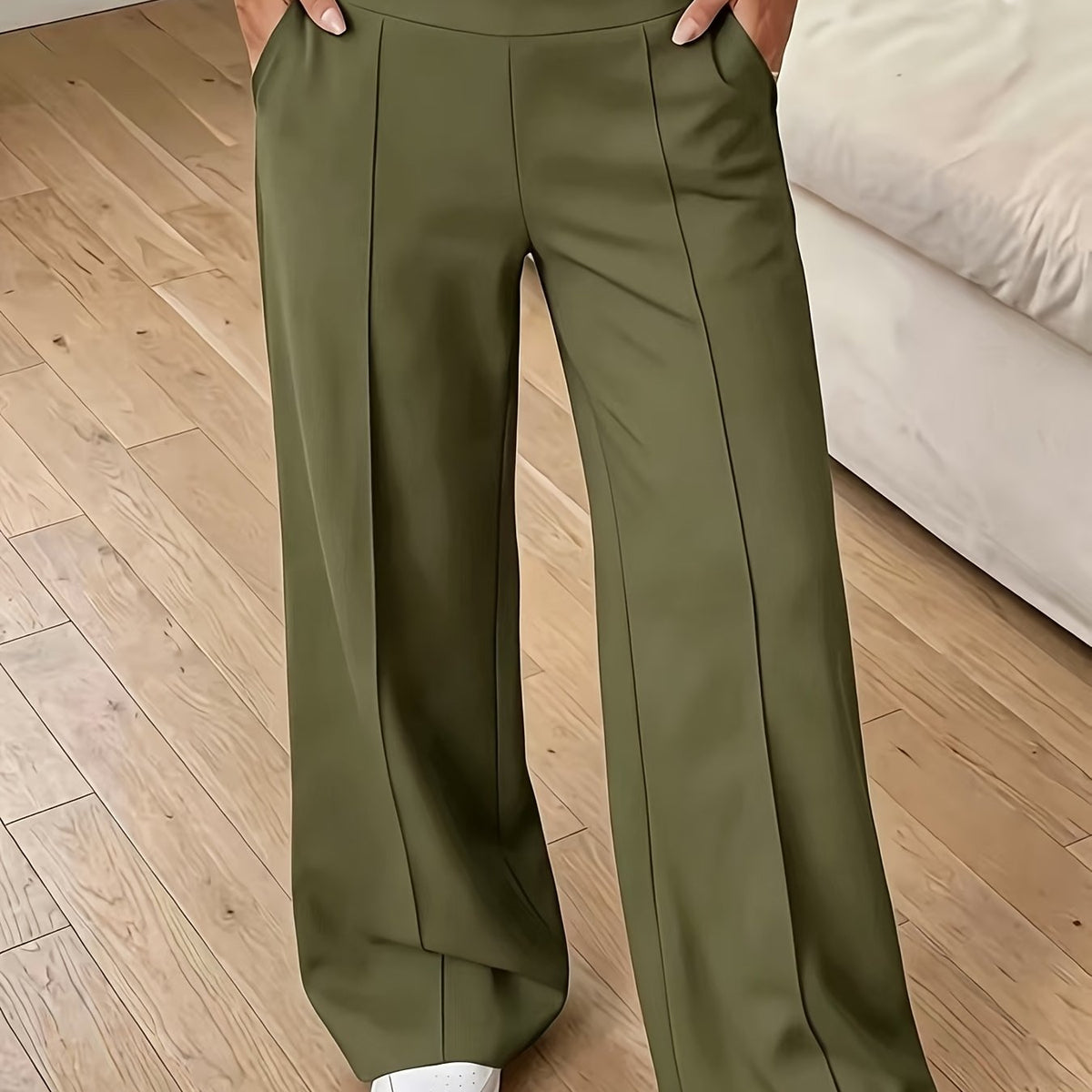 Fee | Comfortabele Wide-Leg Broek met Hoge Taille