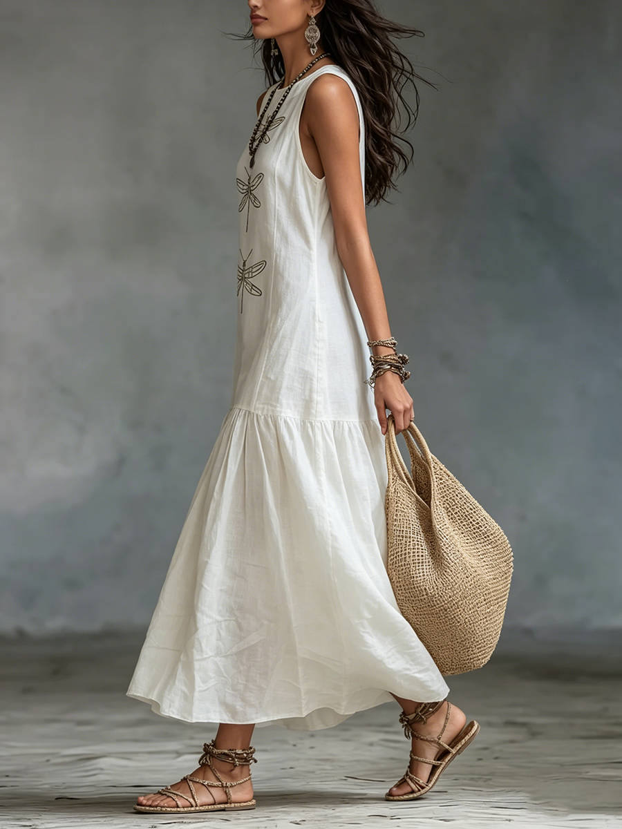 Everdien | Mouwloze Maxi Jurk