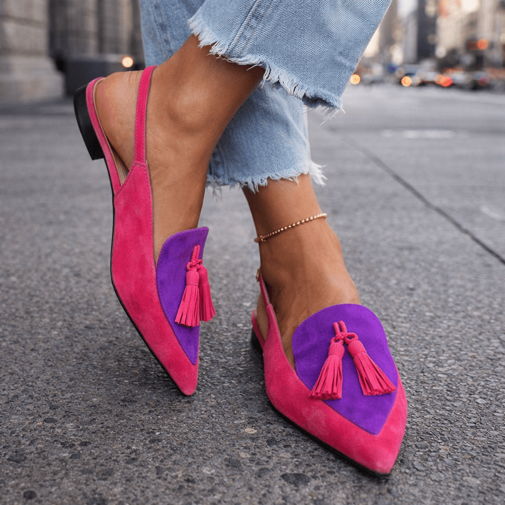 Marrit | Elegante Slingback Loafers met Franje
