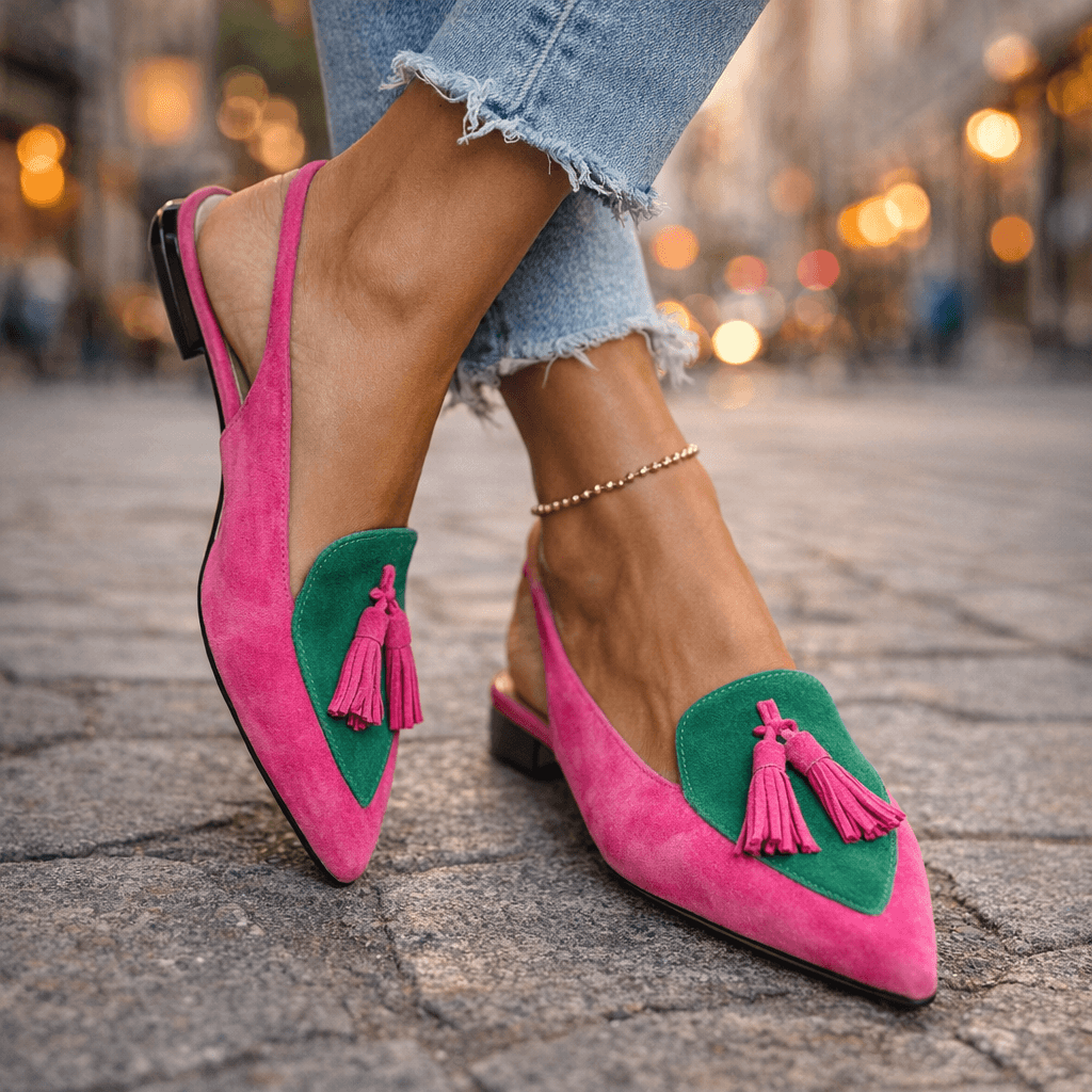 Marrit | Elegante Slingback Loafers met Franje