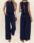 Brigitte - Tweedelige set met mouwloze top en broek