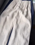 Feline | Brede Pantalon in Katoen en Linnen Mix