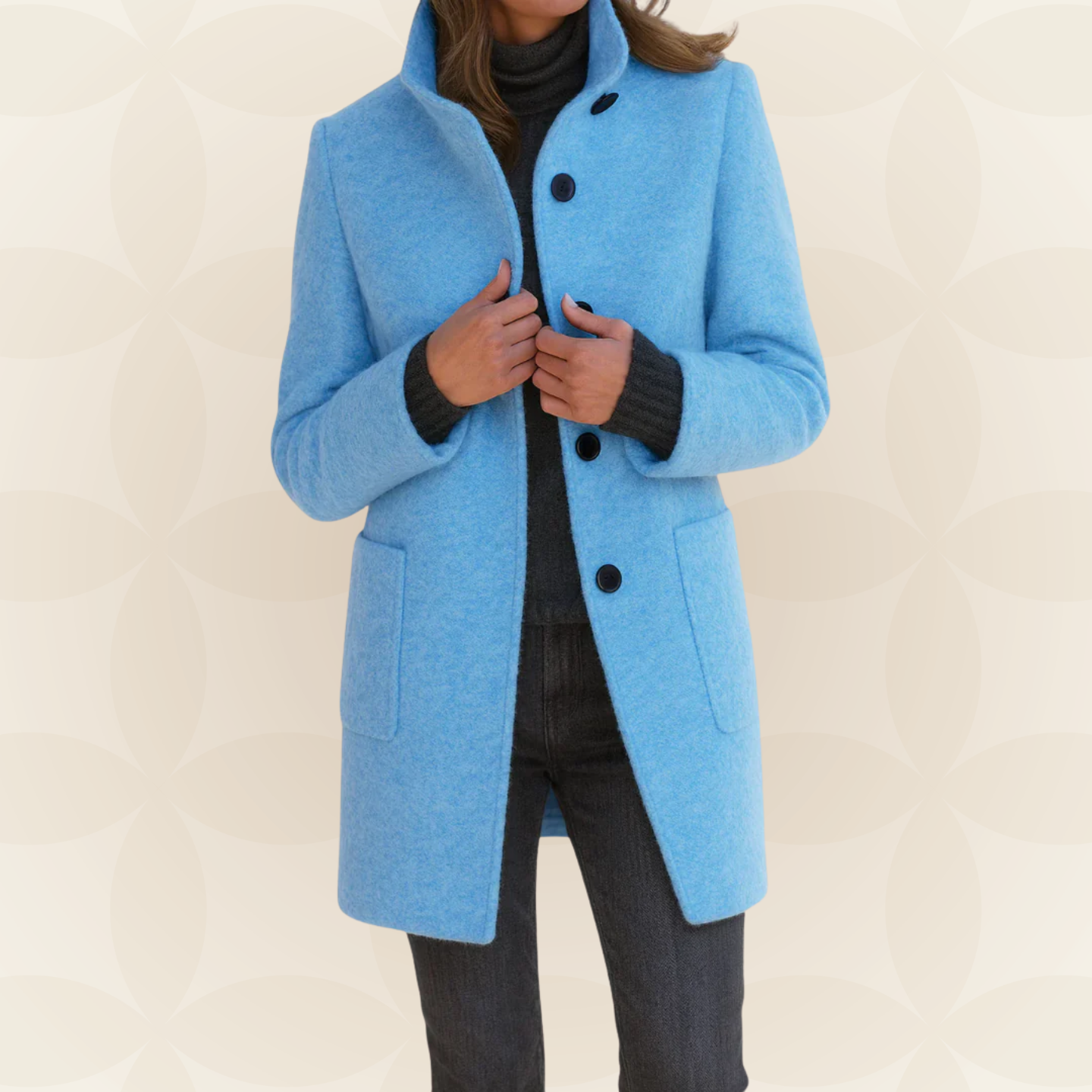 Anna - Comfortabele damesjas met hoge kraag