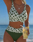 Twee-delig Bikini Met Bh-Snit En Diamantpatroon