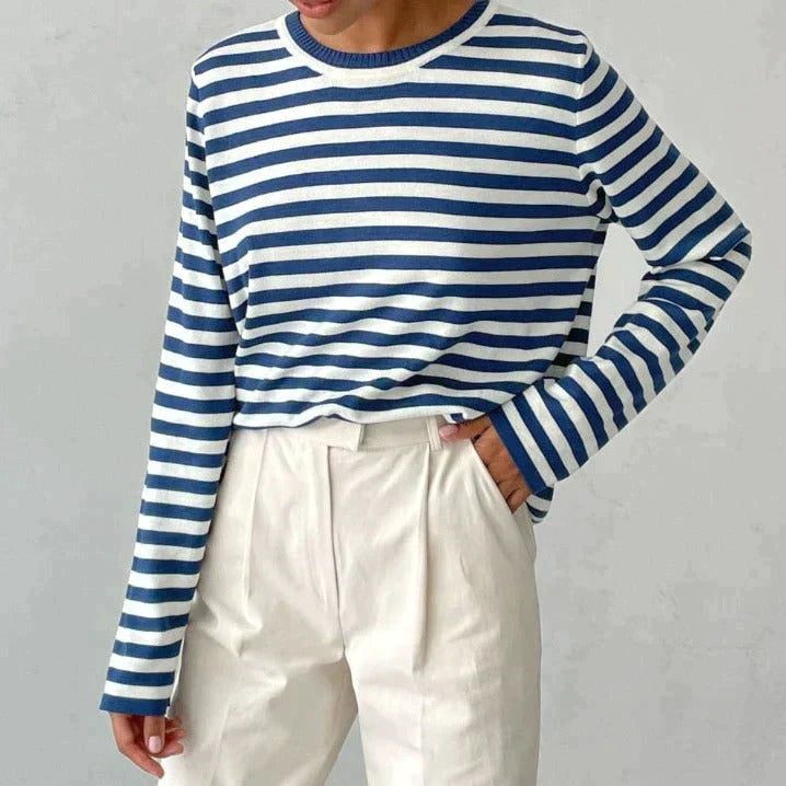 Lumi | Gestreepte zachte longsleeve