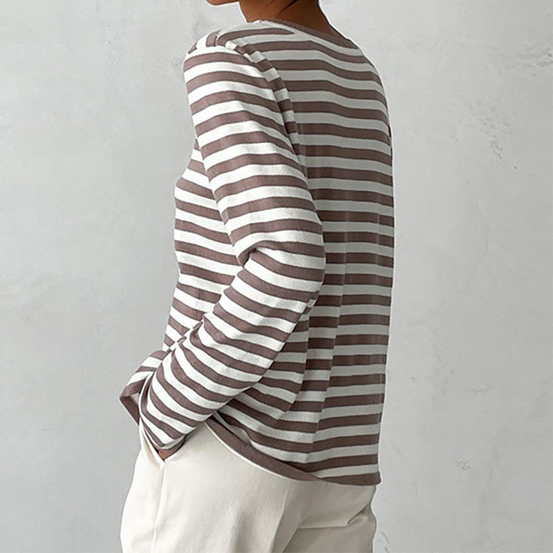 Lumi | Gestreepte zachte longsleeve