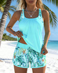 Tankini Stijlvolle Zeeprint Splits