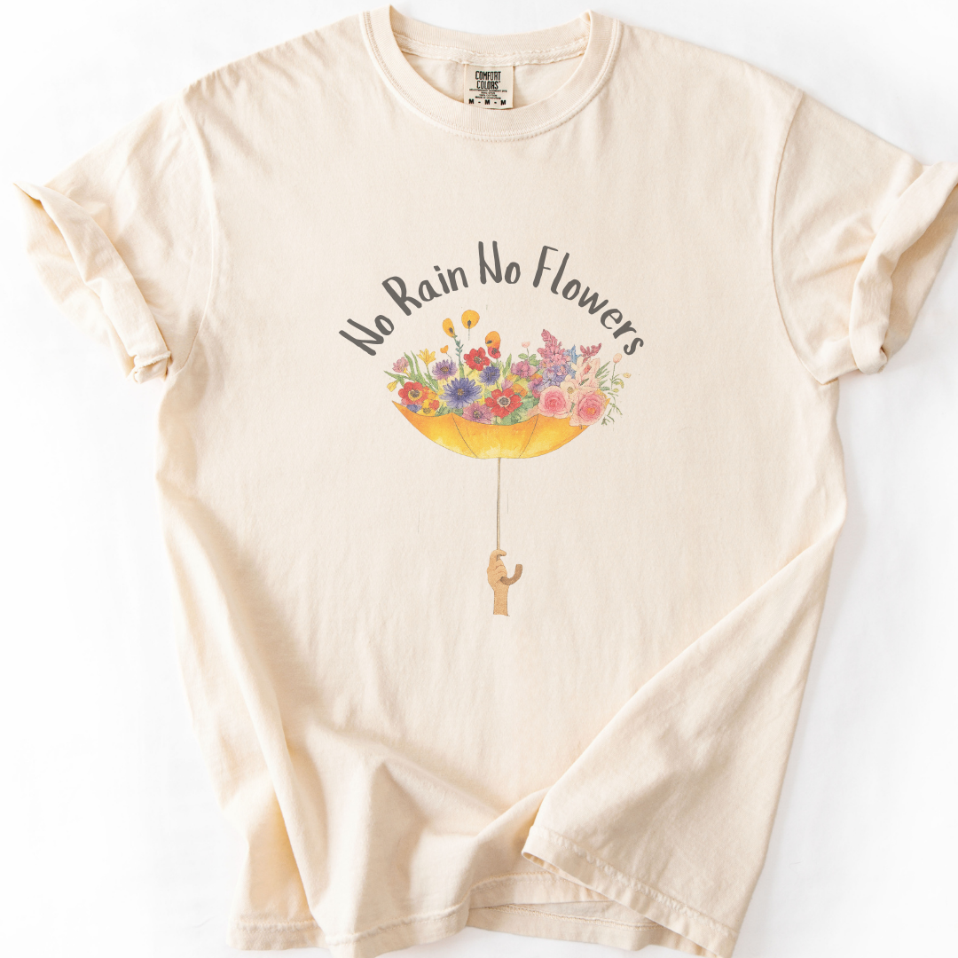 Geen Regen Geen Bloemen - Comfort Colors Relaxed Fit Premium T-shirt