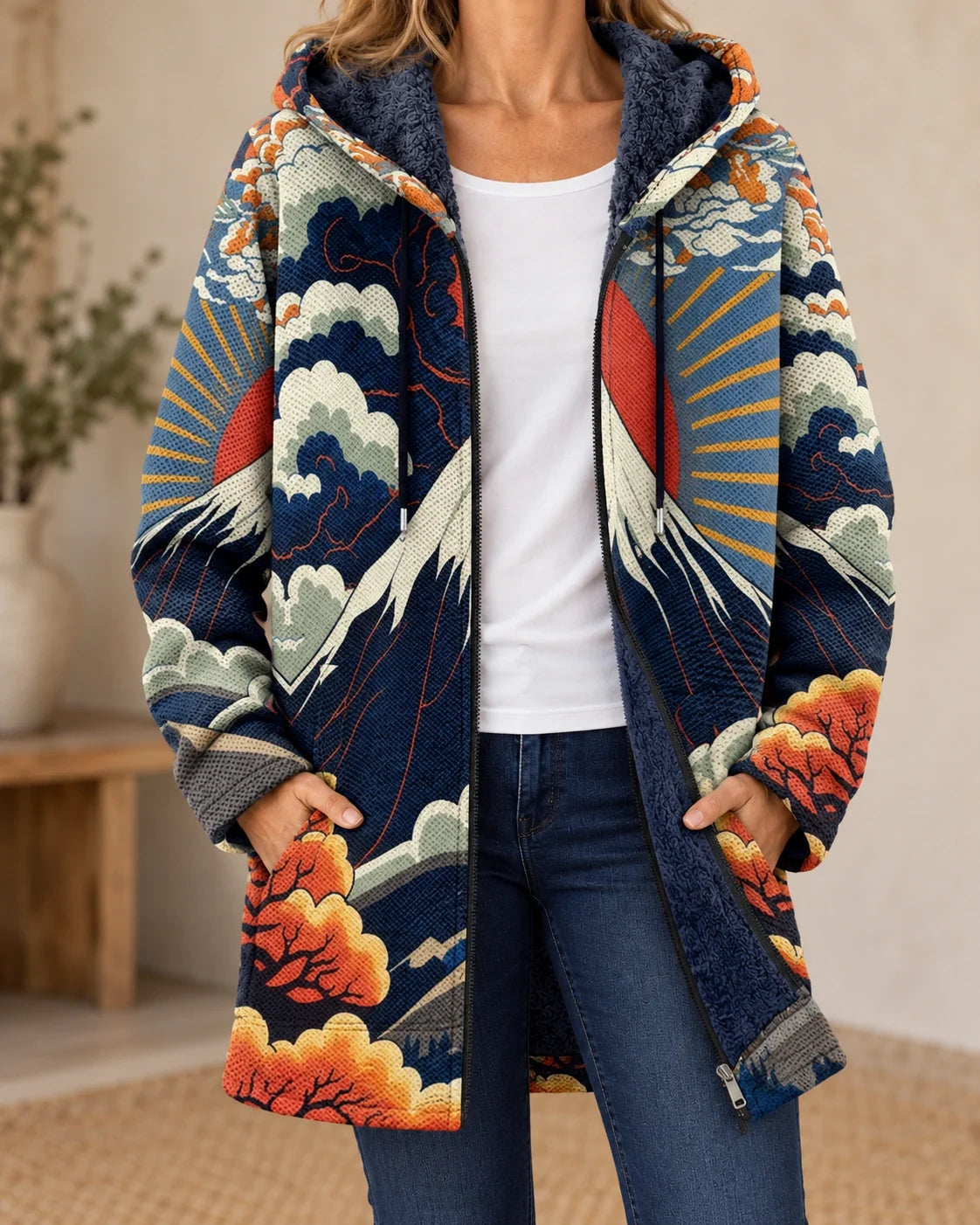 Jemima | Artistieke gebreide cardigan met capuchon