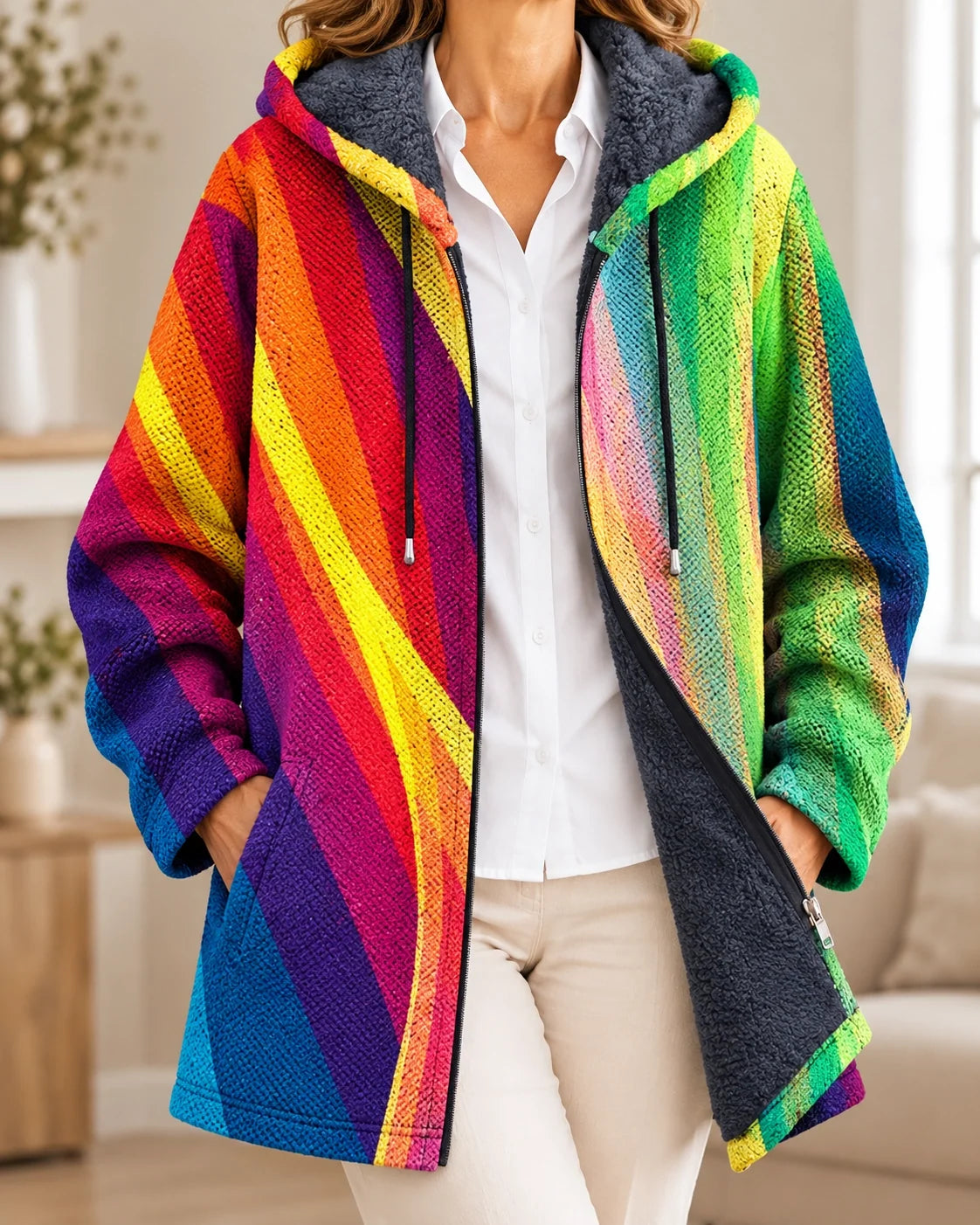 Betje | Kunstzinnig bedrukte cardigan met capuchon