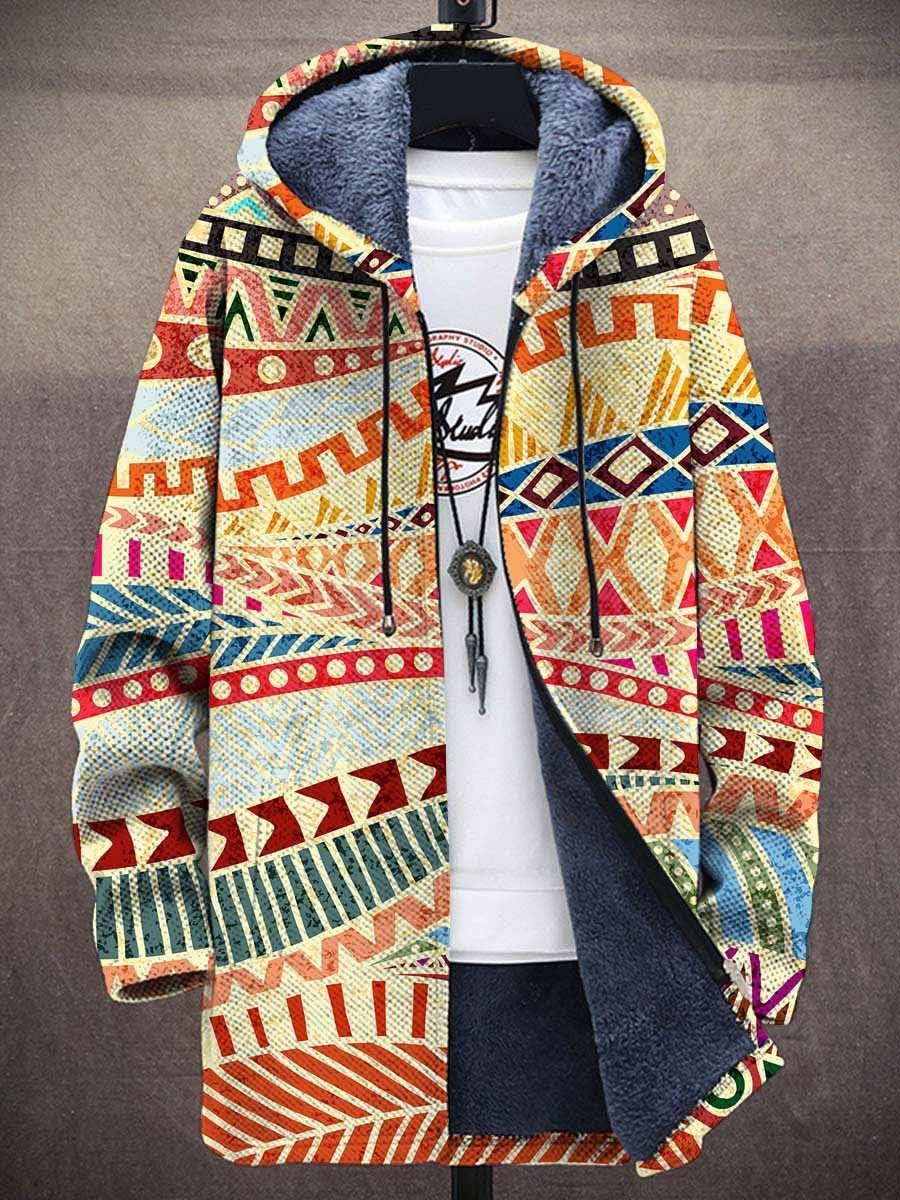 Leentje | Geprint kunstzinnige cardigan met capuchon