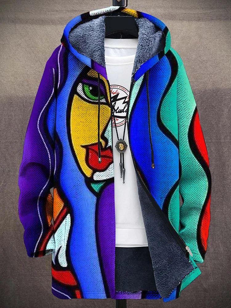 Klaartje | Kunstzinnige kleurrijke cardigan met capuchon