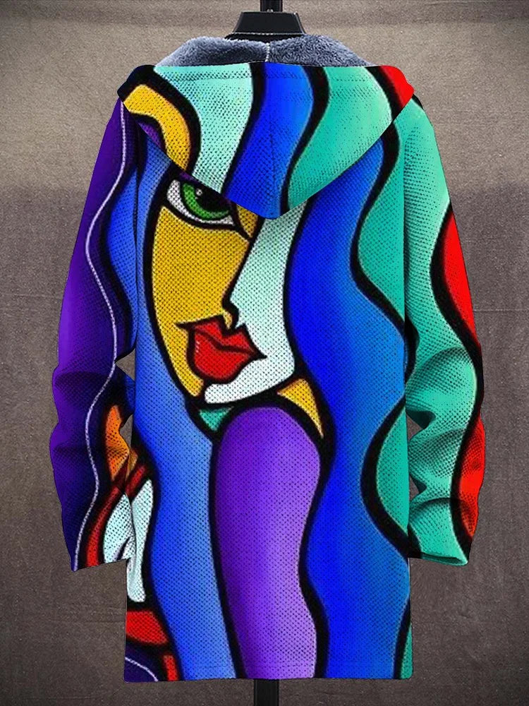 Klaartje | Kunstzinnige kleurrijke cardigan met capuchon