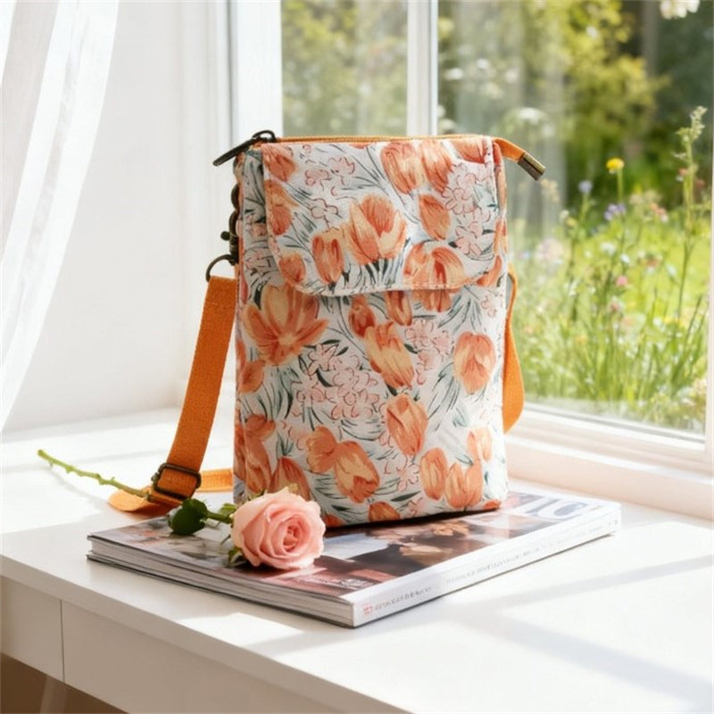 Elvira - Vintage Schoudertas met rits en magnetische sluiting