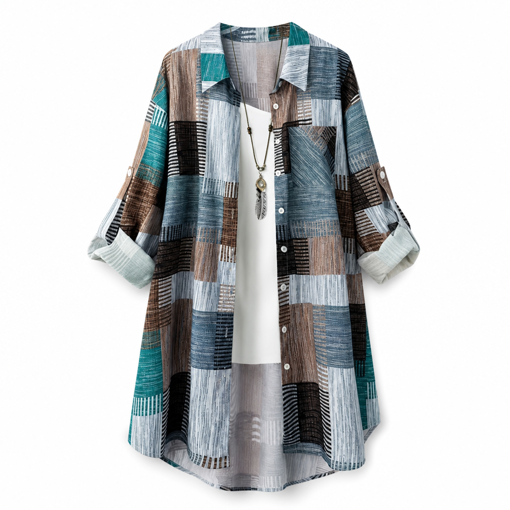 Signe | Loszittende geruite blouse