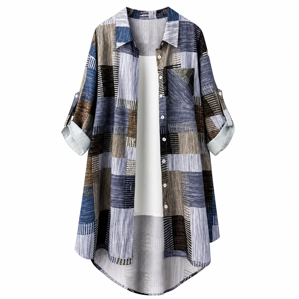 Signe | Loszittende geruite blouse