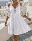 Lisette | Off-Shoulder Kanten Jurkje