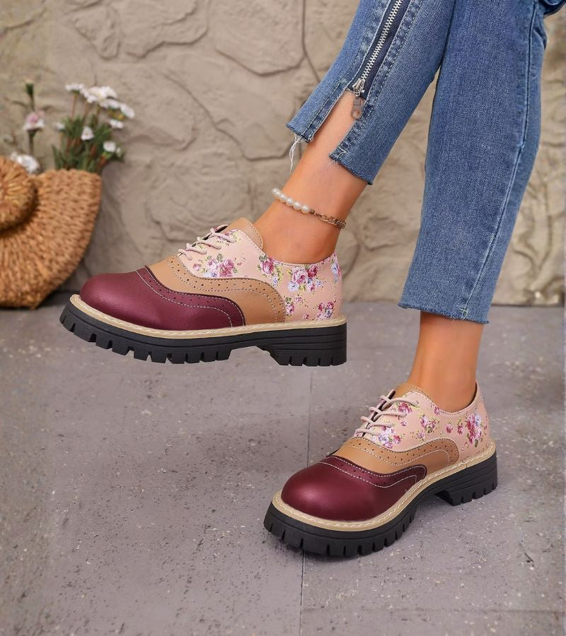 Roosmarijn | Oxford schoenen met bloemenprint